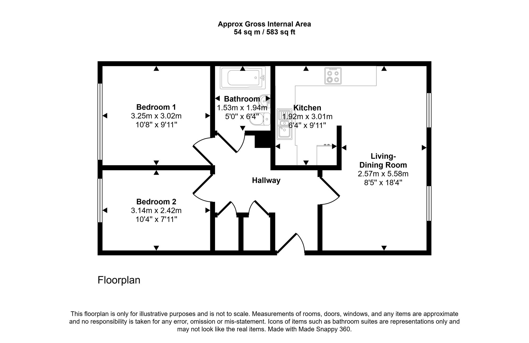 Floorplan for School Close, Chesham, HP5