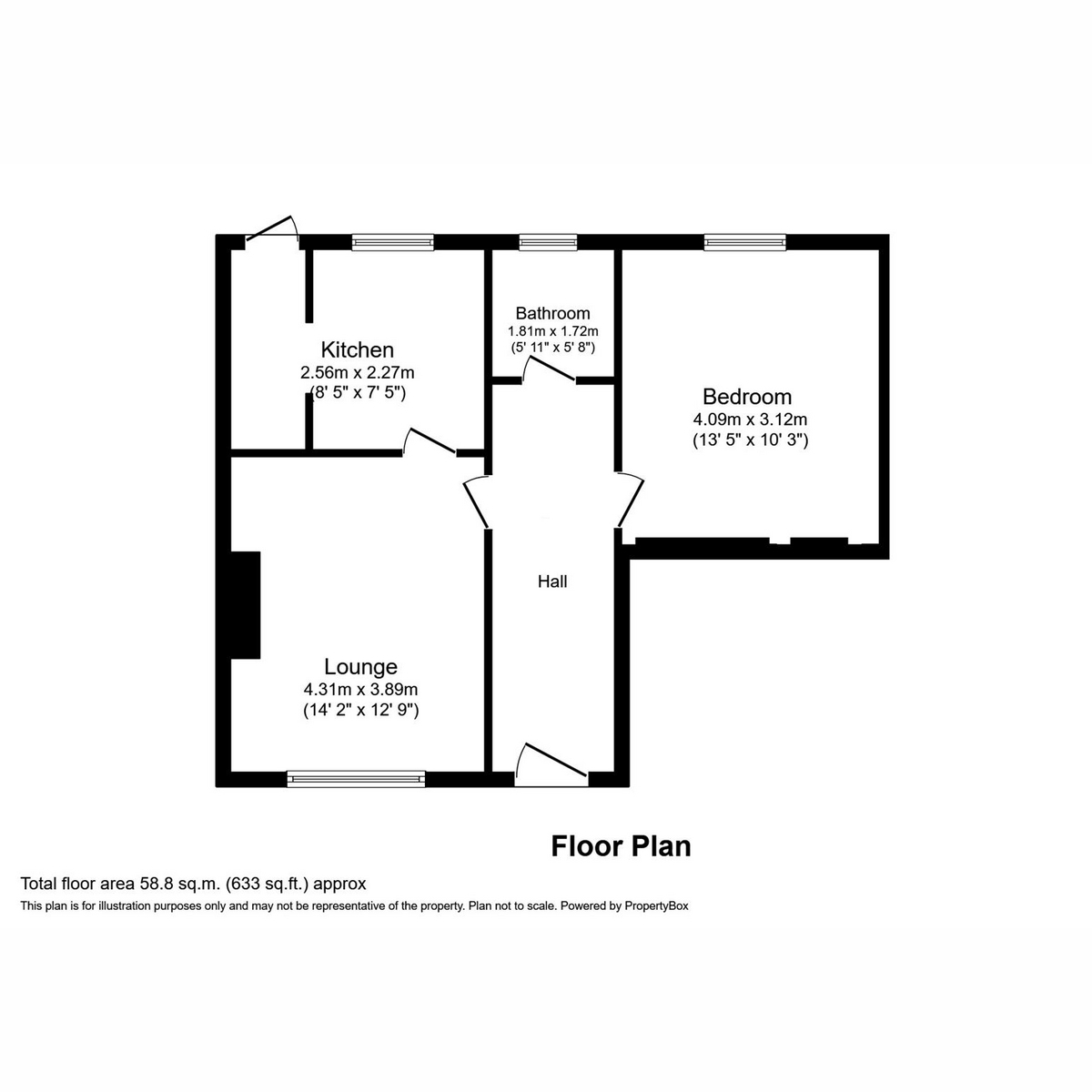 Floorplan for Glenburn Road, Paisley, PA2 8JG