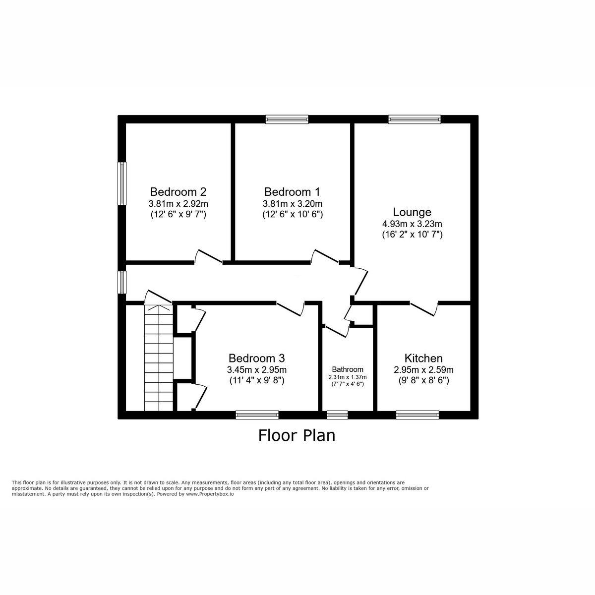 Floorplan for Hillside Road, Glasgow, G43 1