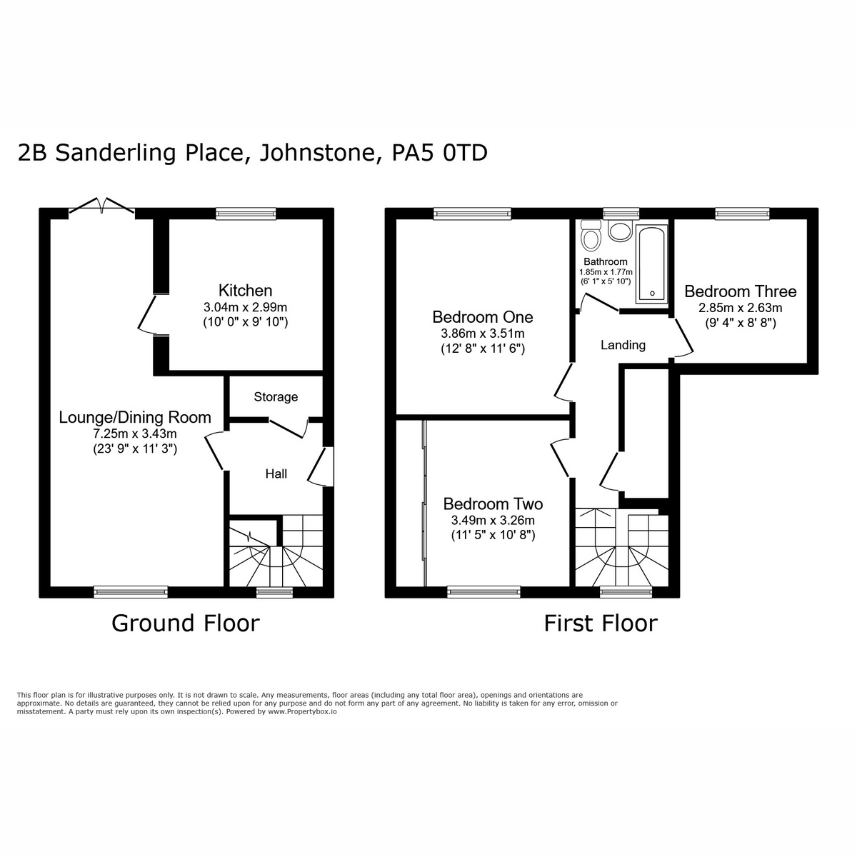 Floorplan for Sanderling Place, Johnstone, PA5 0