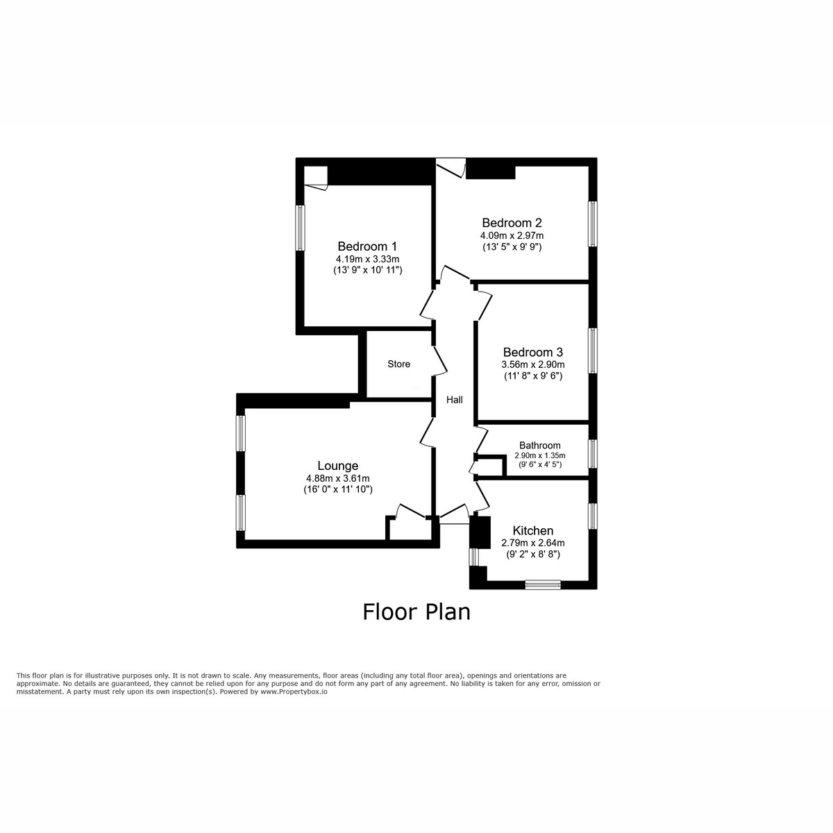 Floorplan for Loch Road, Bridge of Weir, PA11 3