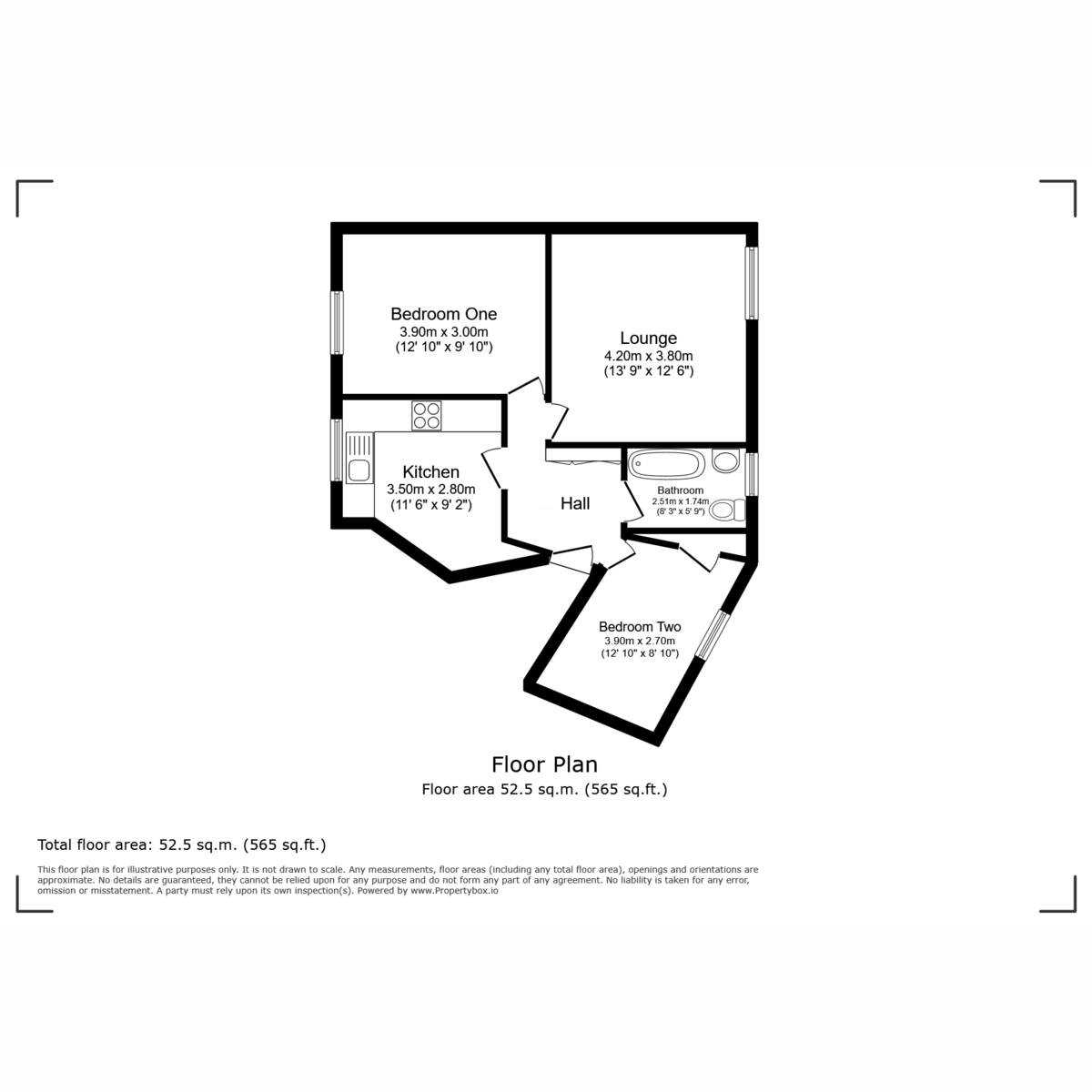 Floorplan for Ferguslie, Paisley, PA1 2
