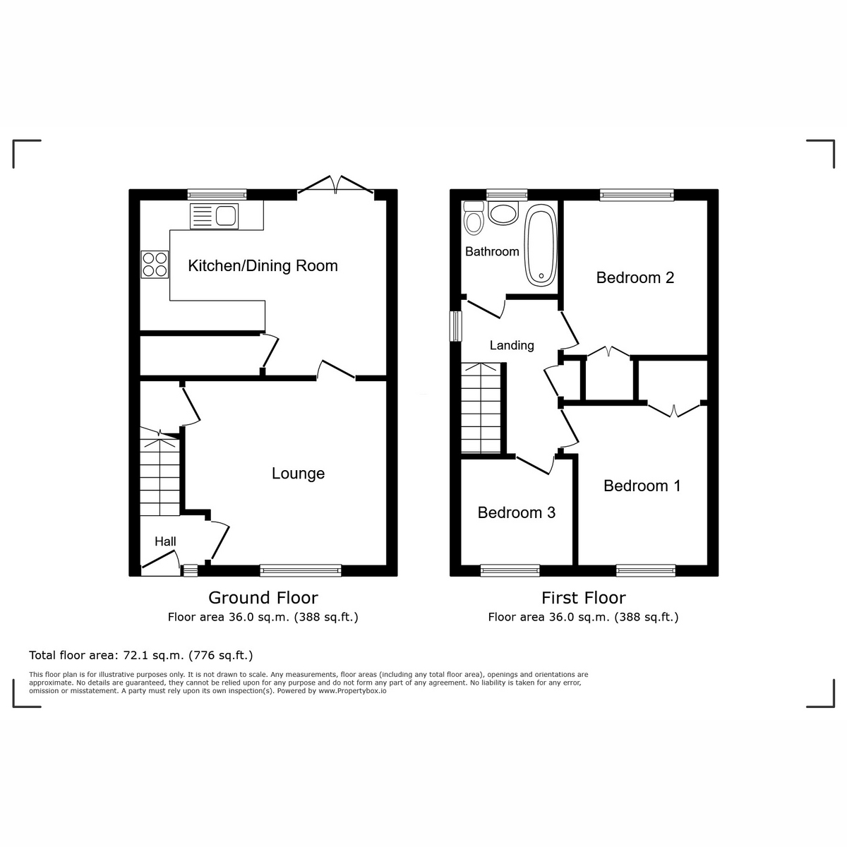 Floorplan for Fisher Drive, Paisley, PA1 2