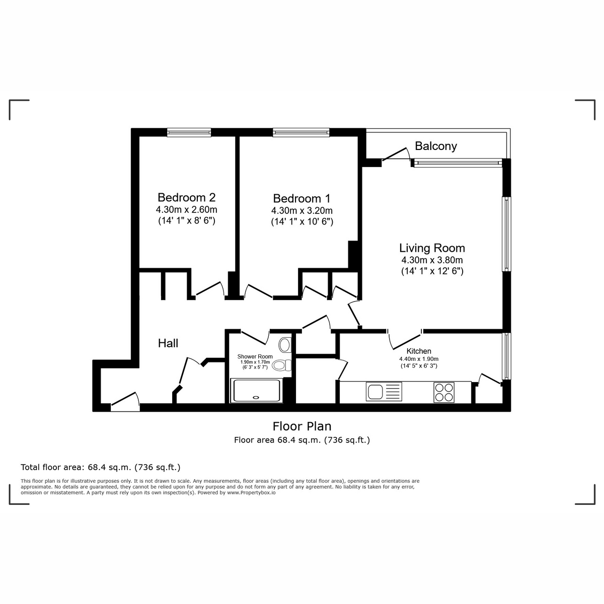 Floorplan for Hamilton Court, Paisley, PA2 6