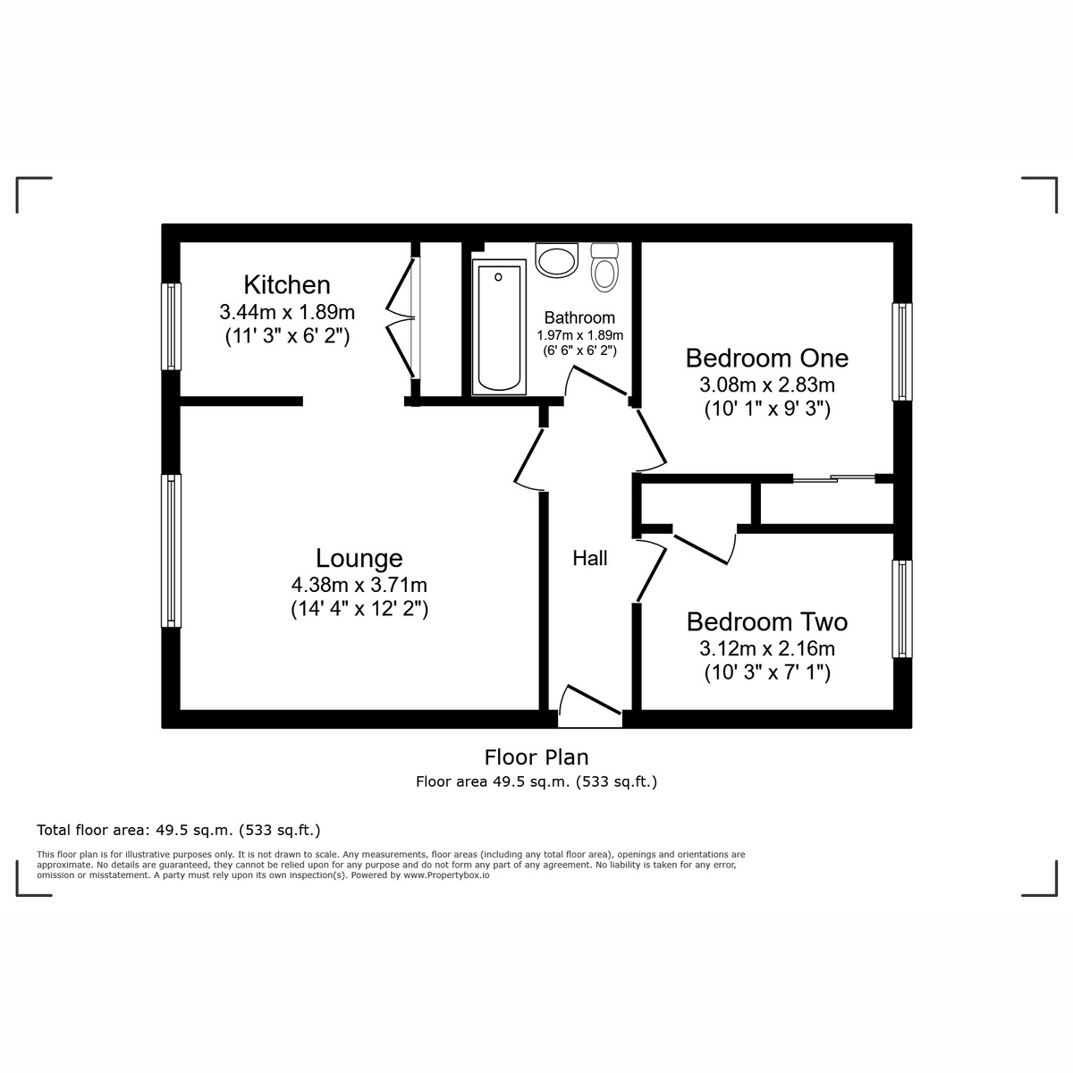 Floorplan for Anchor Drive, Paisley, PA1 1