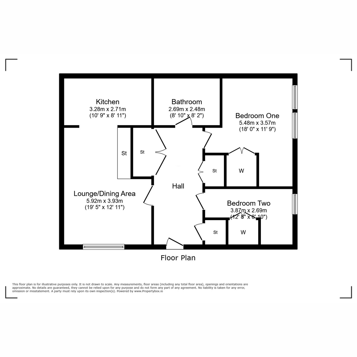 Floorplan for Hawick Court, Glasgow, G13 4