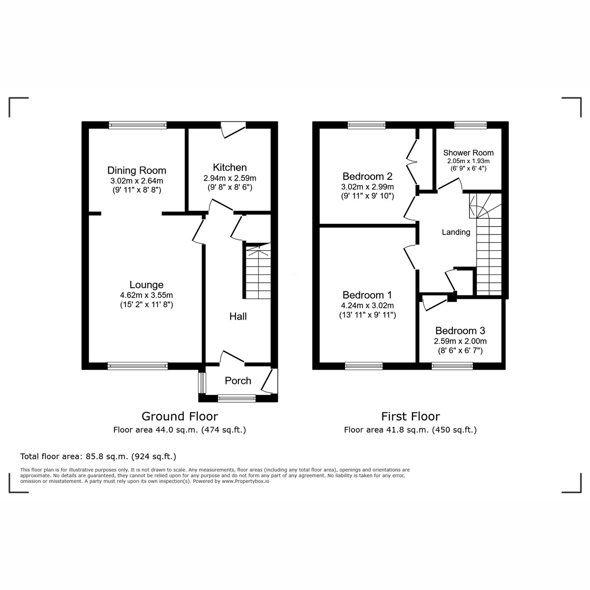 Floorplan for Corsebar Road, Paisley, PA2 9