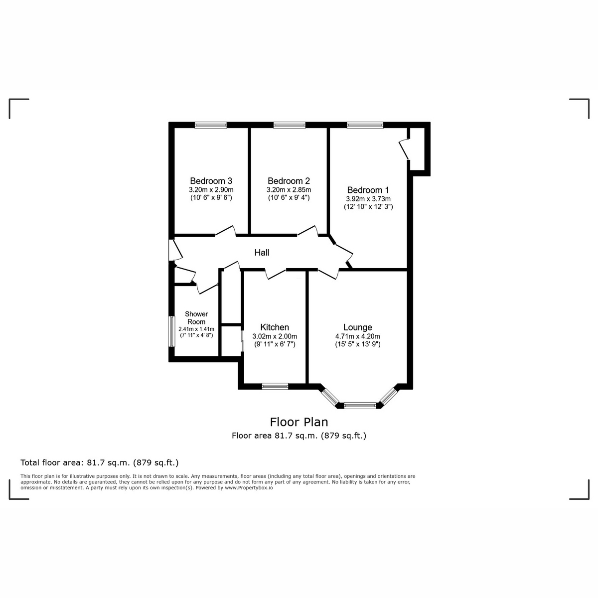 Floorplan for Kirkdale Drive, Glasgow, G52 1