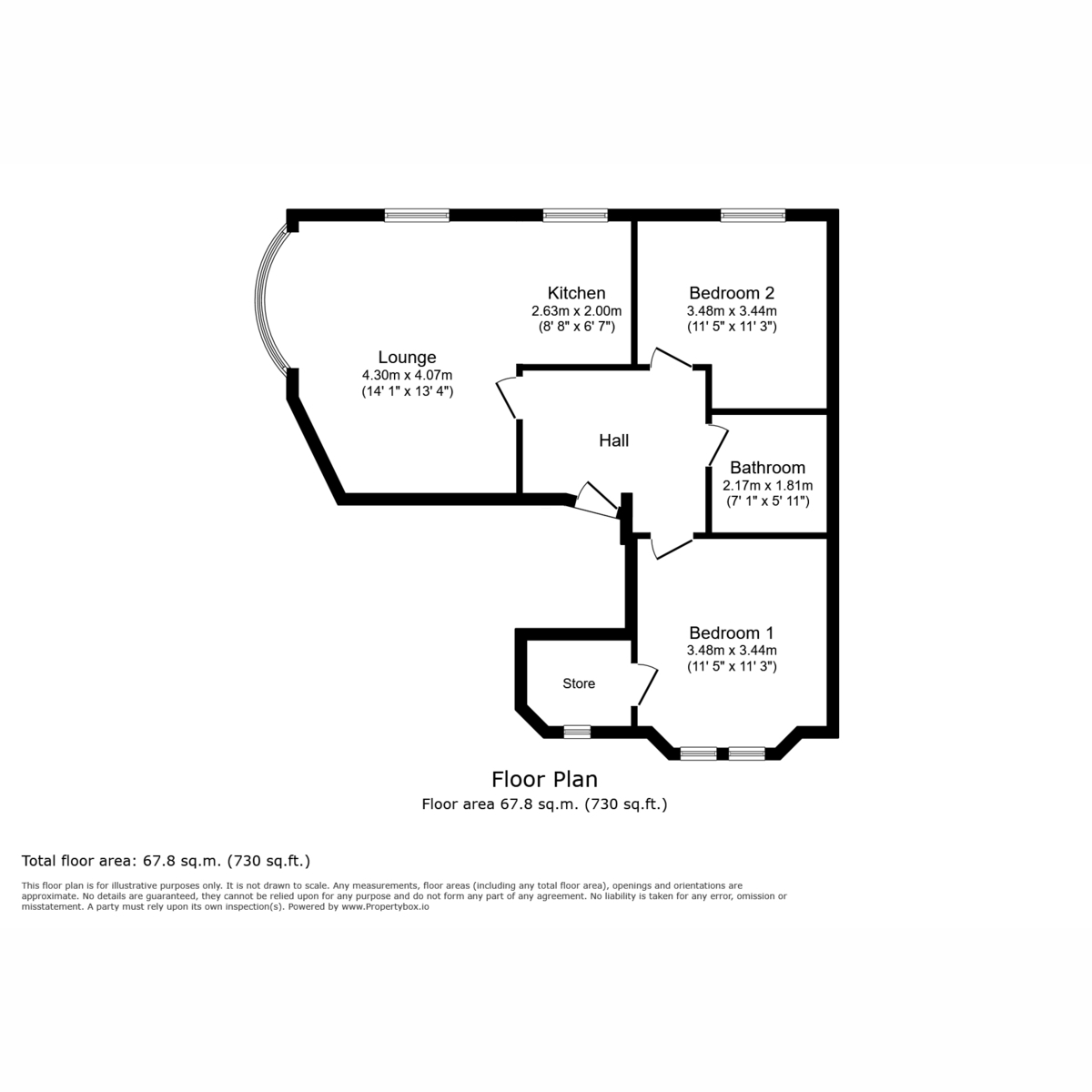 Floorplan for Silk Street, Paisley, PA1 1