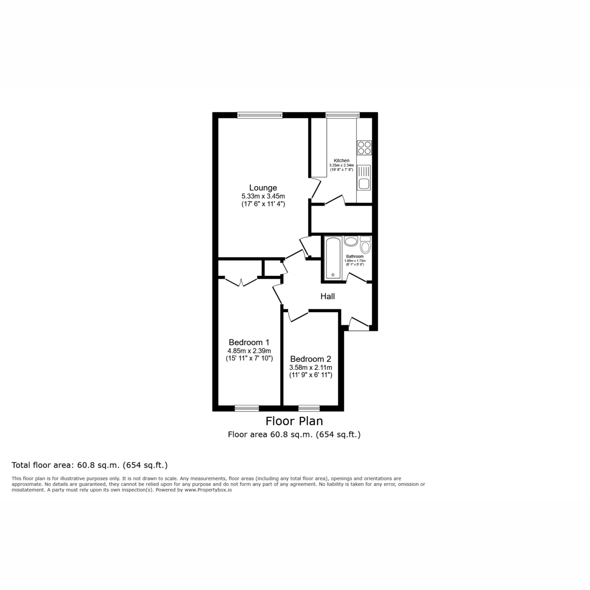 Floorplan for Arthur Street, Paisley, PA1 2