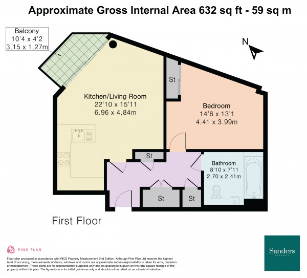 Floorplan for Sterling Way, Islington, London, N7