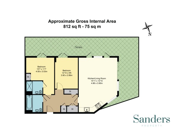 Floorplan for Sterling Way, Islington, London, N7