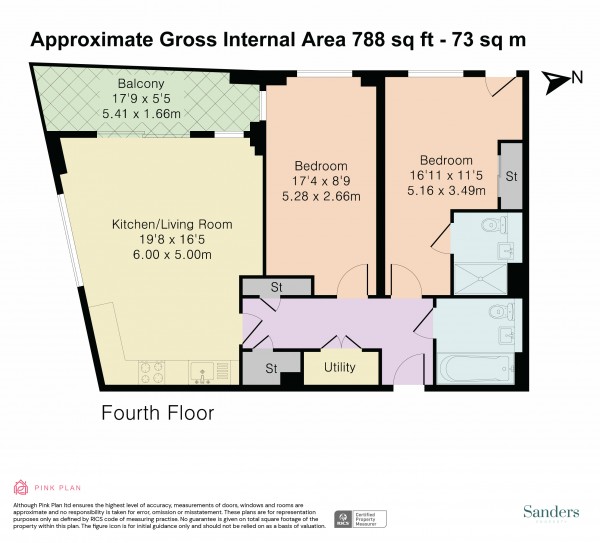 Floorplan for Sterling Way, Islington, London, N7