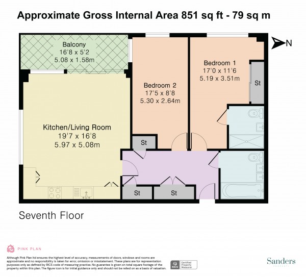 Floorplan for Sterling Way, Islington, London, N7