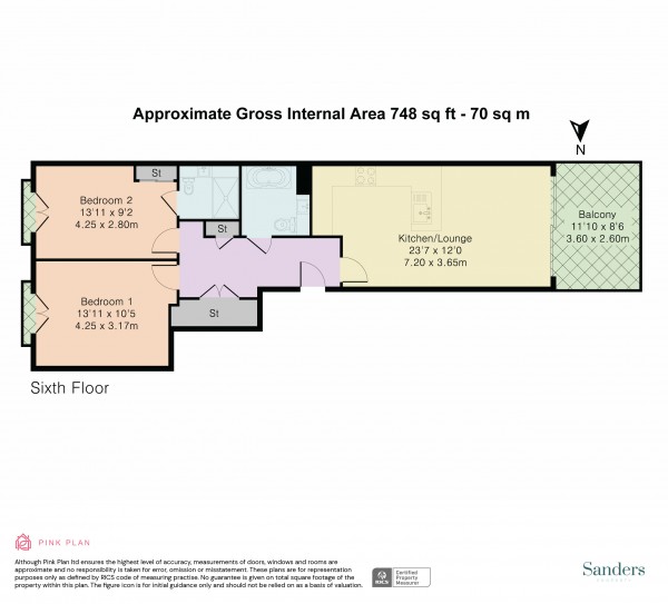 Floorplan for Sterling Way, Islington, London, N7