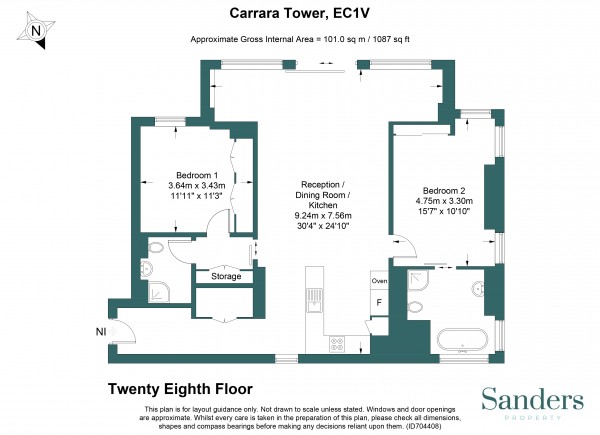 Floorplan for Bollinder Place, Isington, London, EC1V
