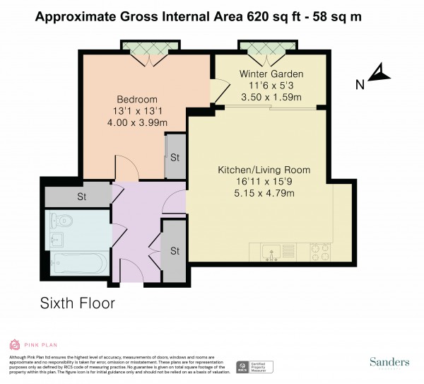 Floorplan for Sterling Way, Islington, London, N7