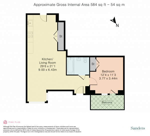 Floorplan for York Place, London, SW11