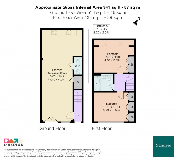 Floorplan for Buckingham Road, Hackney, London, N1