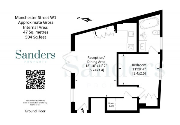 Floorplan for Manchester Street, Marylebone, London, W1U