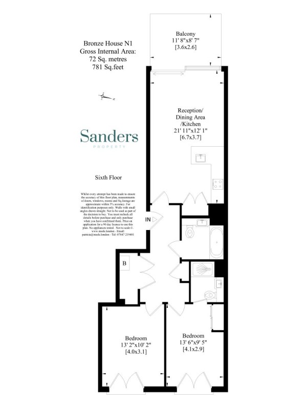 Floorplan for Sterling Way, Islington, London, N7