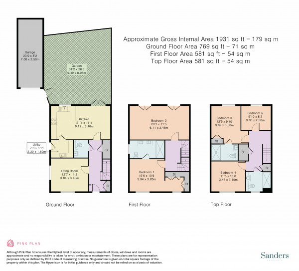 Floorplan for Lushington Drive, Hertfordshire, Barnet, EN4