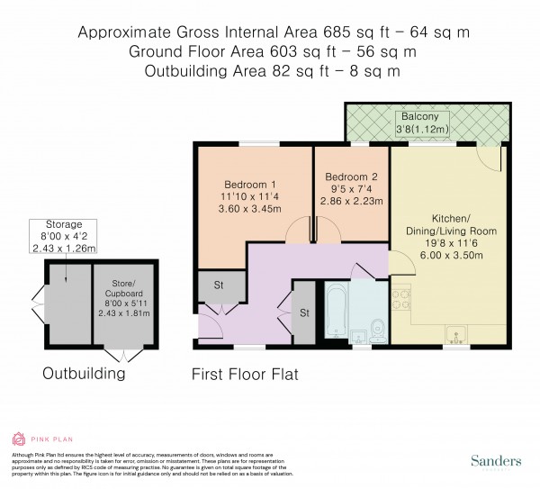 Floorplan for Plumtree Drive, Harlow, CM17