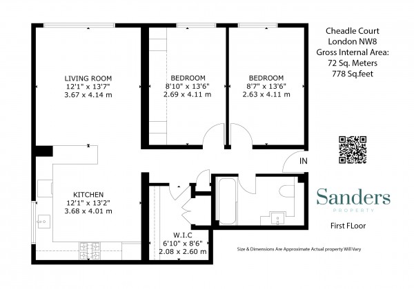 Floorplan for Henderson Drive, St. John's Wood, London, NW8