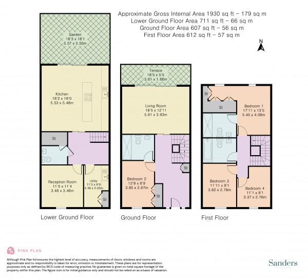 Floorplan for Daffodil Crescent, Greater London, Barnet, EN4