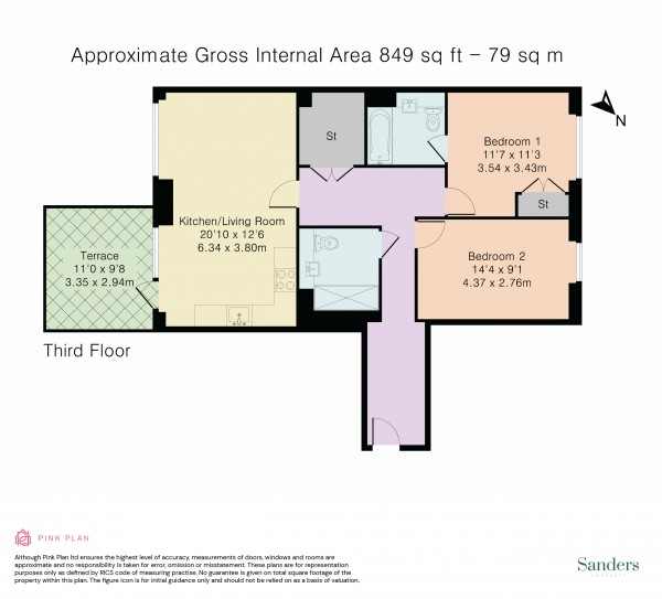 Floorplan for Gasholder Place, Vauxhall, London, SE11