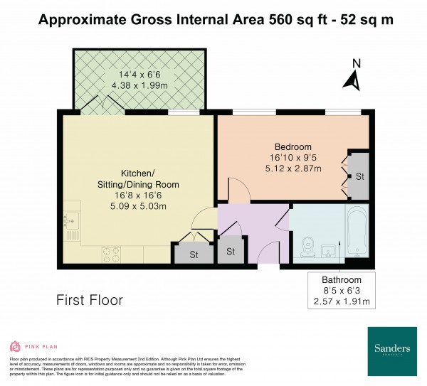 Floorplan for Tierney Lane, London, W6