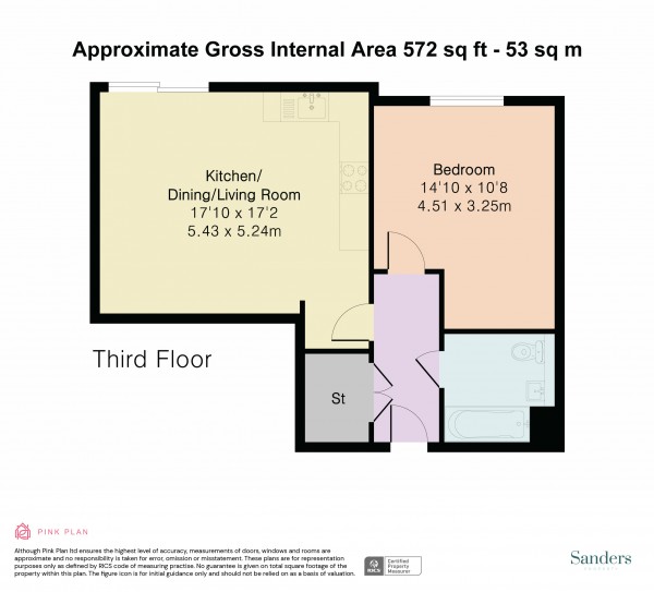 Floorplan for Stirling Drive, Luton, Bedfordshire, LU2