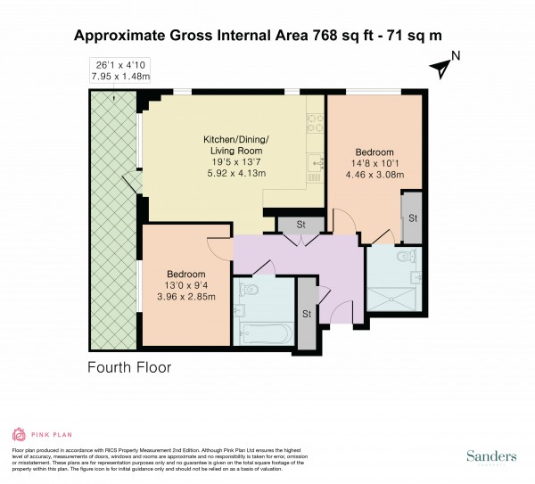 Floorplan for Greenleaf Walk, Southall, UB1