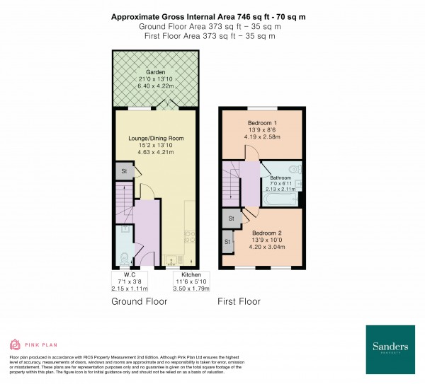 Floorplan for Eve Drive, Harlow, Essex, CM18