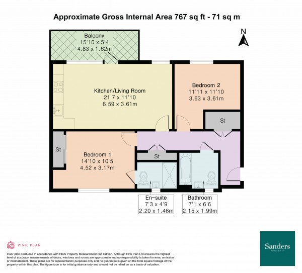 Floorplan for Bragg Way, Cambridge, Cambridgeshire, CB5
