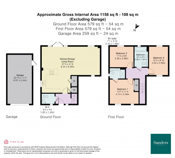 Floorplan for Patten Drive, Fulbourn, Cambridgeshire, CB21
