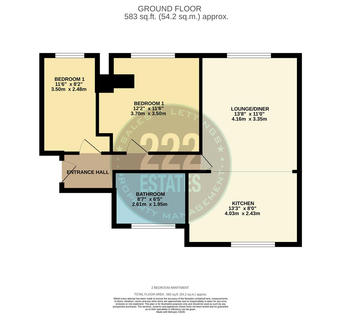 Floorplan for Chapelside Close, Warrington