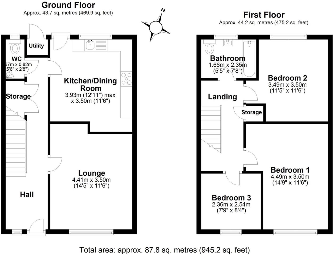 Floorplan for Ackers Lane, Stockton Heath, Warrington