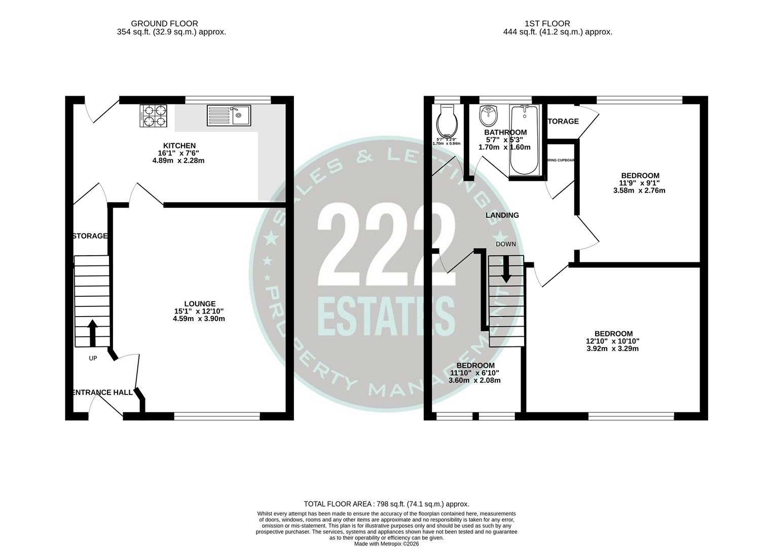 Floorplan for Patterdale Avenue, Warrington