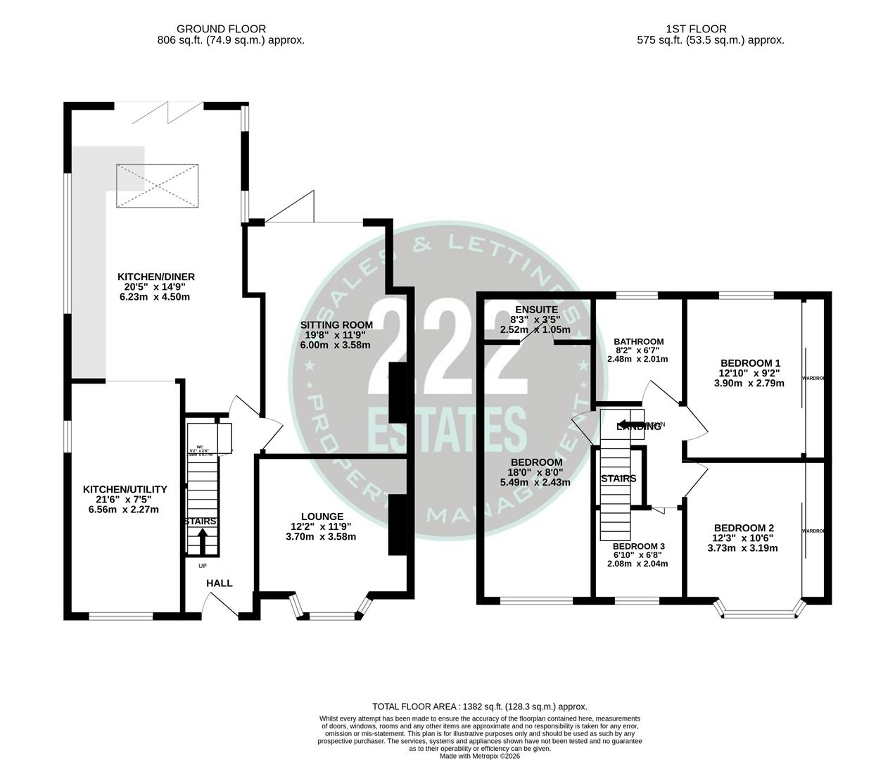 Floorplan for Elm Tree Avenue, Padgate, Warrington