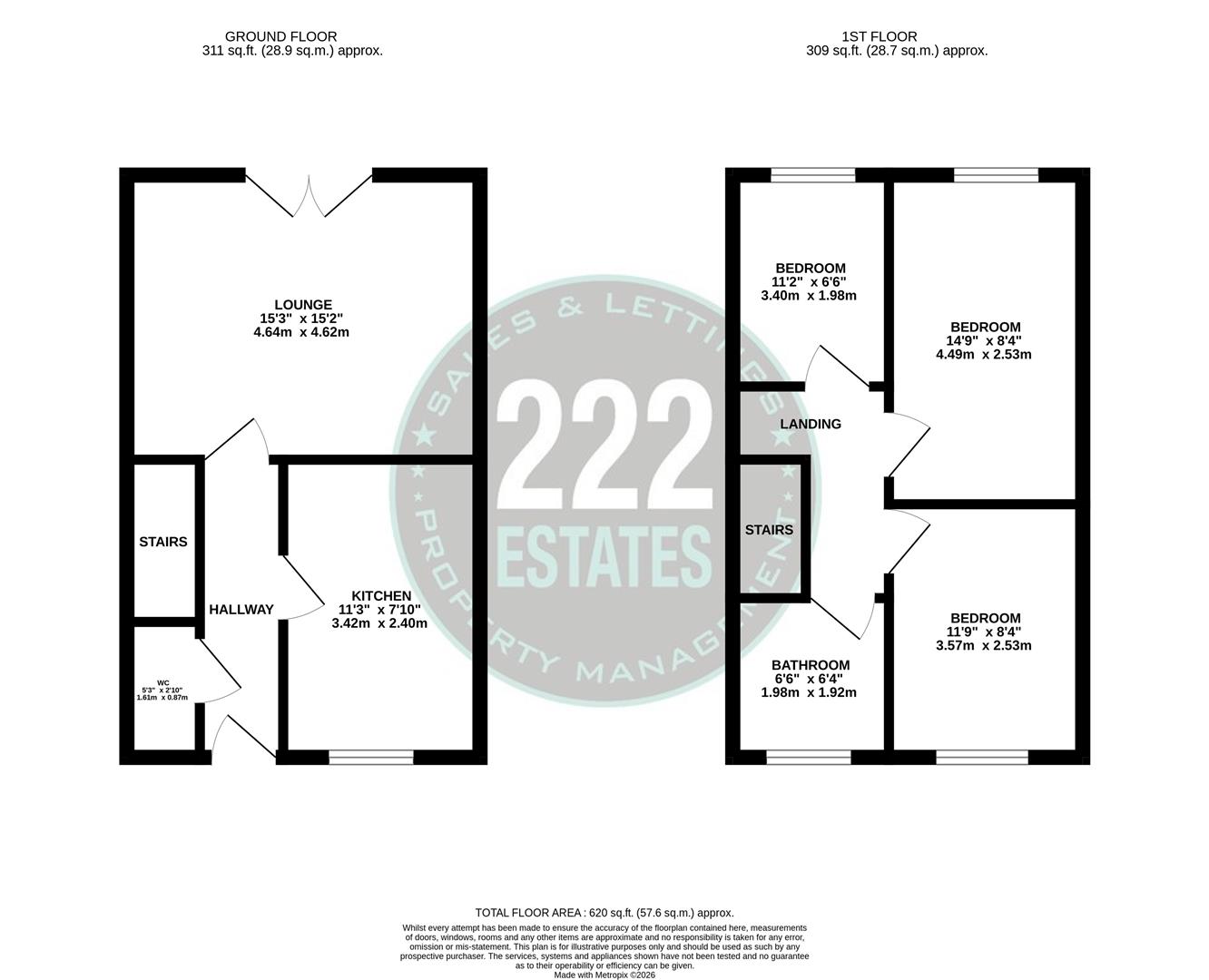 Floorplan for Hawthorne Street, Warrington