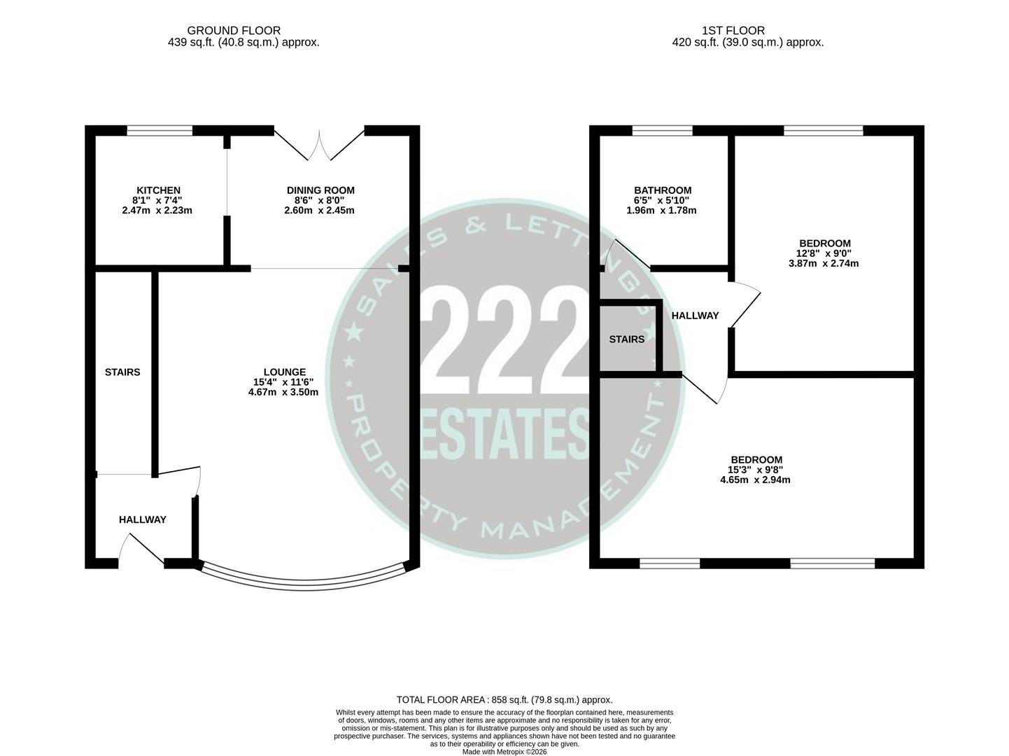 Floorplan for Kentmere Place, Warrington