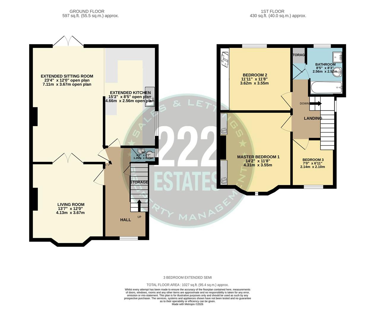 Floorplan for Park Road,, Great Sankey,, Warrington
