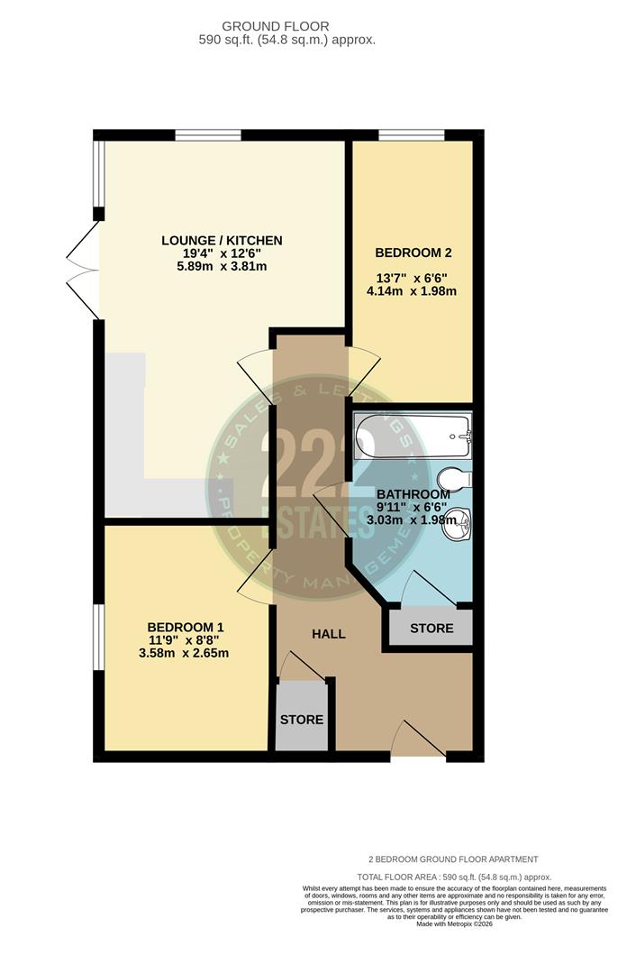 Floorplan for Regency Square, Warrington