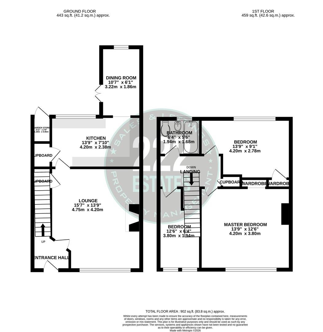 Floorplan for Poplars Avenue, Warrington