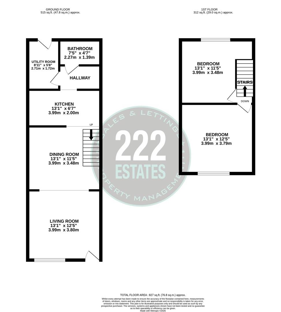Floorplan for Winifred Street, Warrington