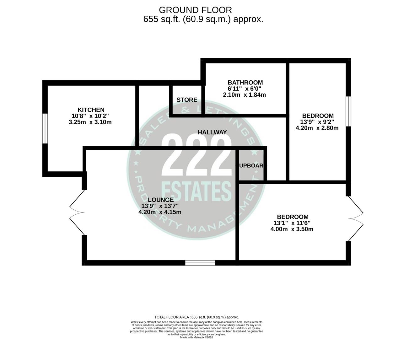 Floorplan for Rockford Gardens, Great Sankey, Warrington