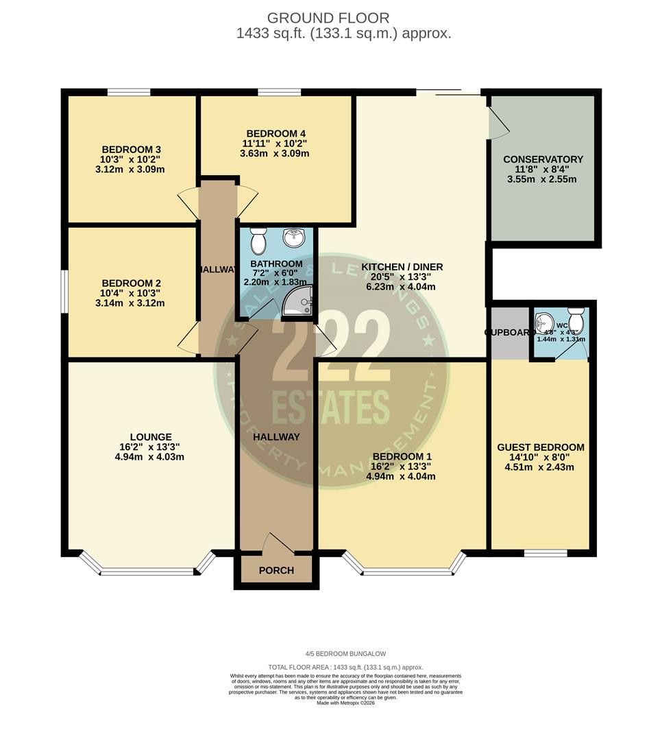Floorplan for Elizabeth Drive, Padgate, Warrington