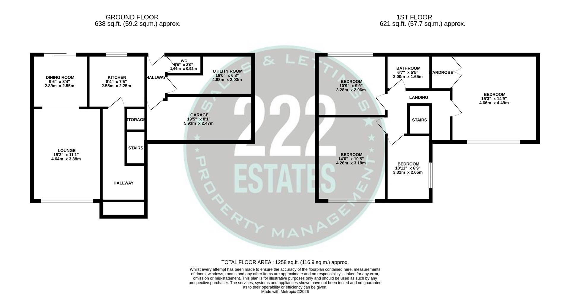 Floorplan for Warren Road, Appleton, Warrington