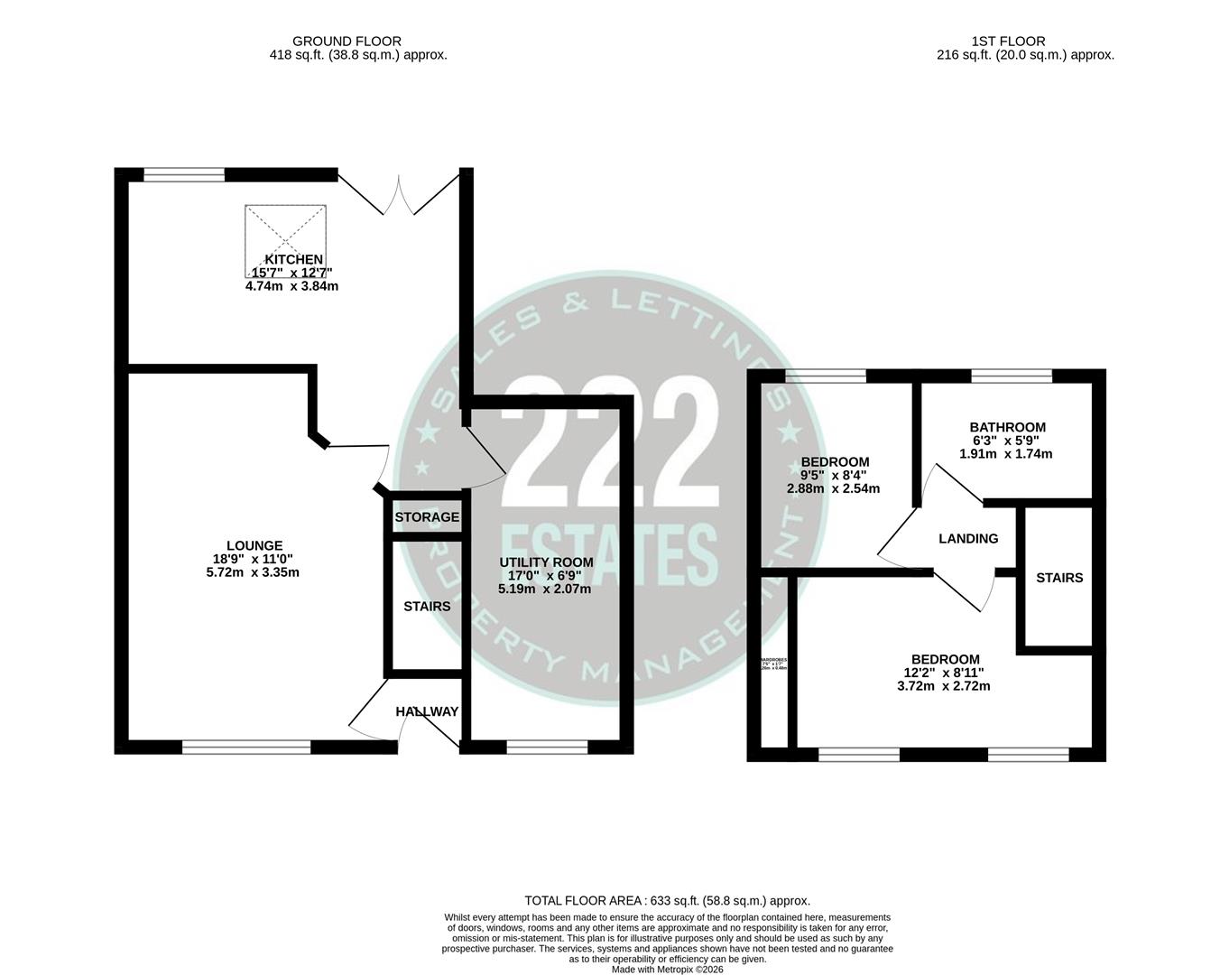Floorplan for Wilkinson Avenue, Paddington, Warrington